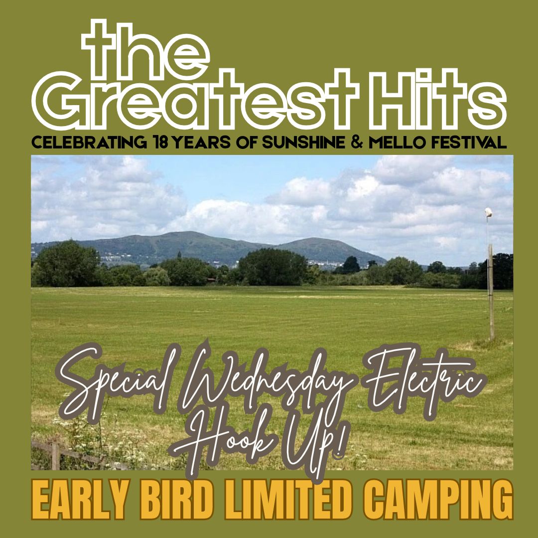 Book Wednesday to Monday electric hook-up — £95 per pitch plus booking fee